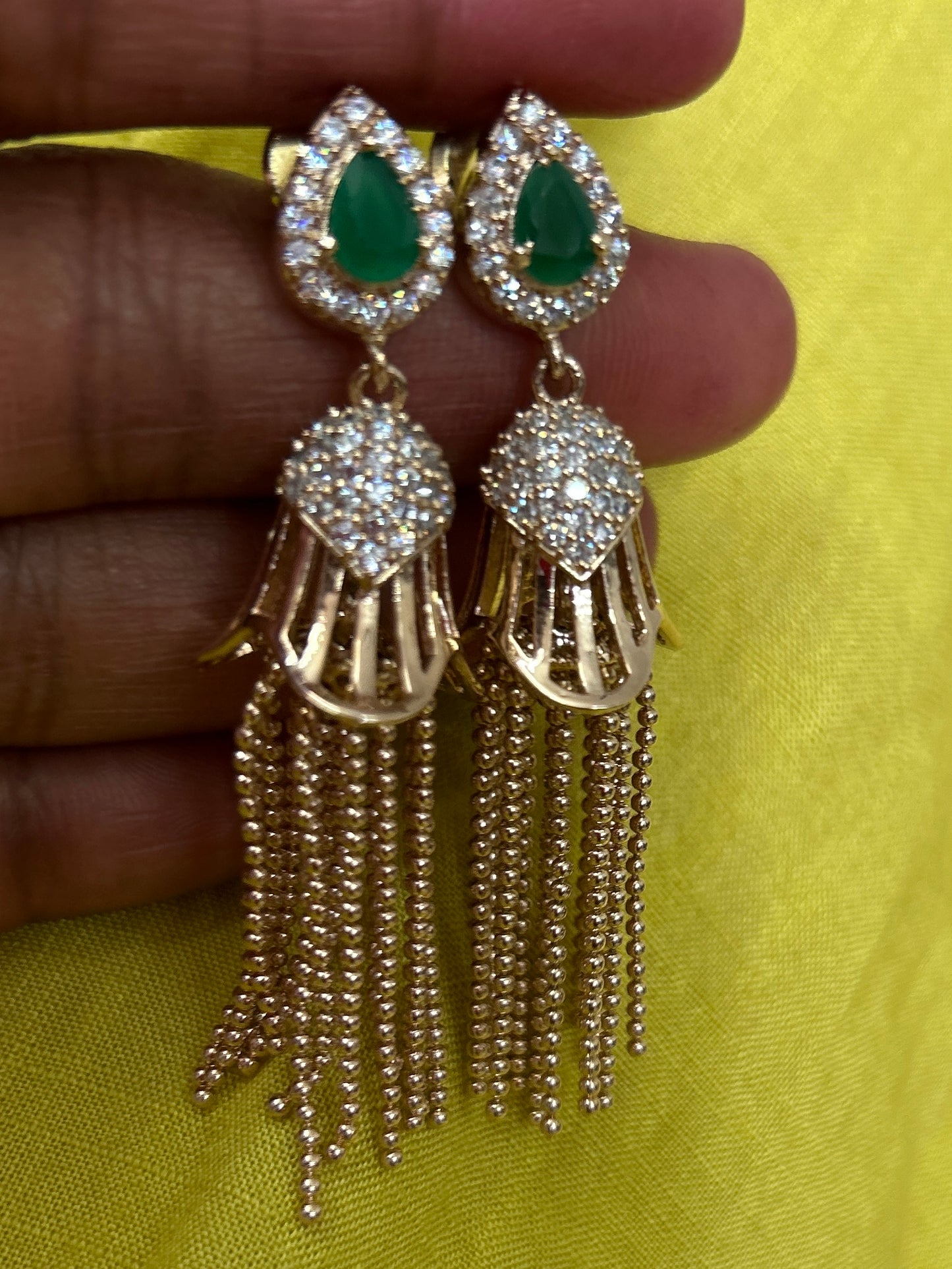 2. American Diamond Danglers