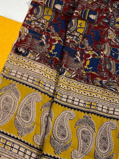 Kalamkari Cotton Dress Material