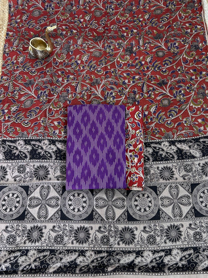 Ikat - Kalamkari Cotton Dress Material