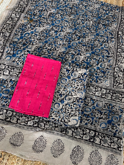 Ikat - Kalamkari Cotton Dress Material
