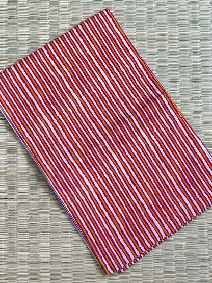 Cotton Block Print Fabric for Dress, Kurti etc (2.5m cut) (fab-2)