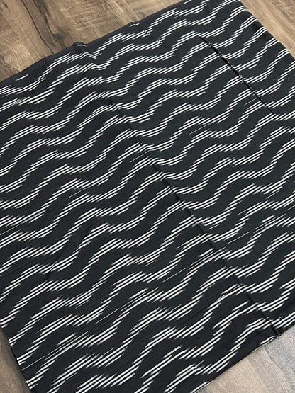 Black Ikat Cotton Fabric