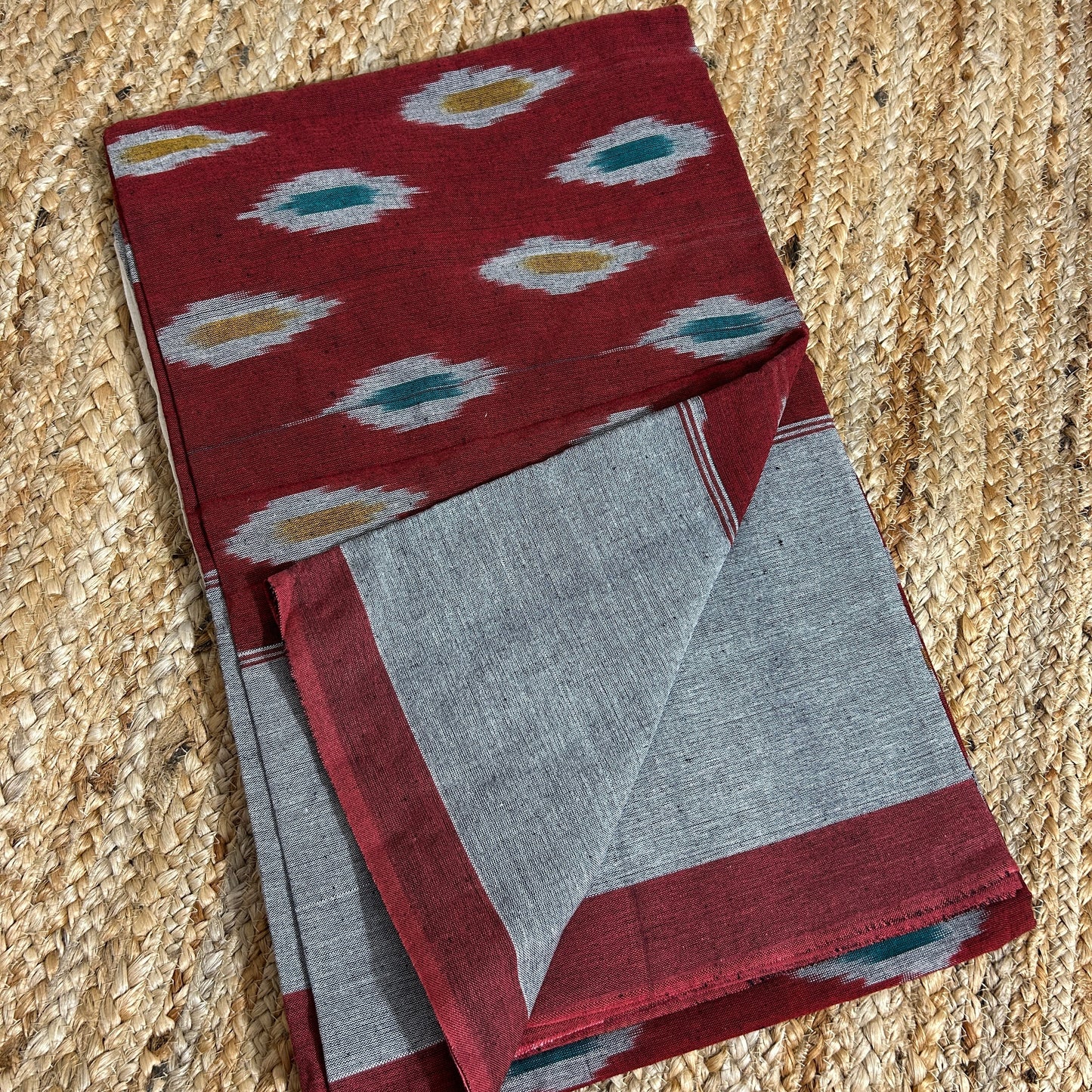 Ikat Double Cot Cotton Bedsheet