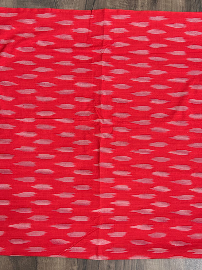 Red Ikat Cotton Fabric (2.5 meter) #