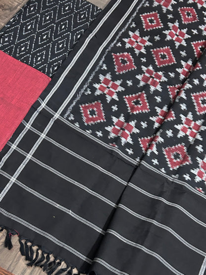 Telia Rumal Double Ikat Cotton Dress Material