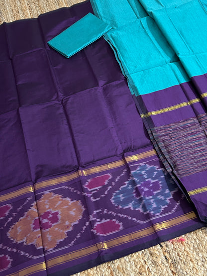 Ikat Cotton Silk Dress Material