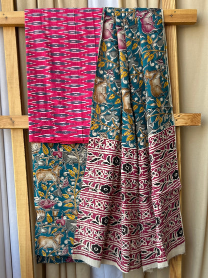 Ikat - Kalamkari Cotton Dress Material