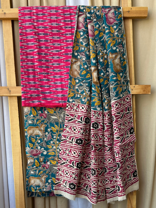Ikat - Kalamkari Cotton Dress Material
