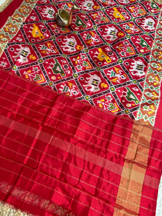 Pochampally Pure Silk Narikunj Dupatta