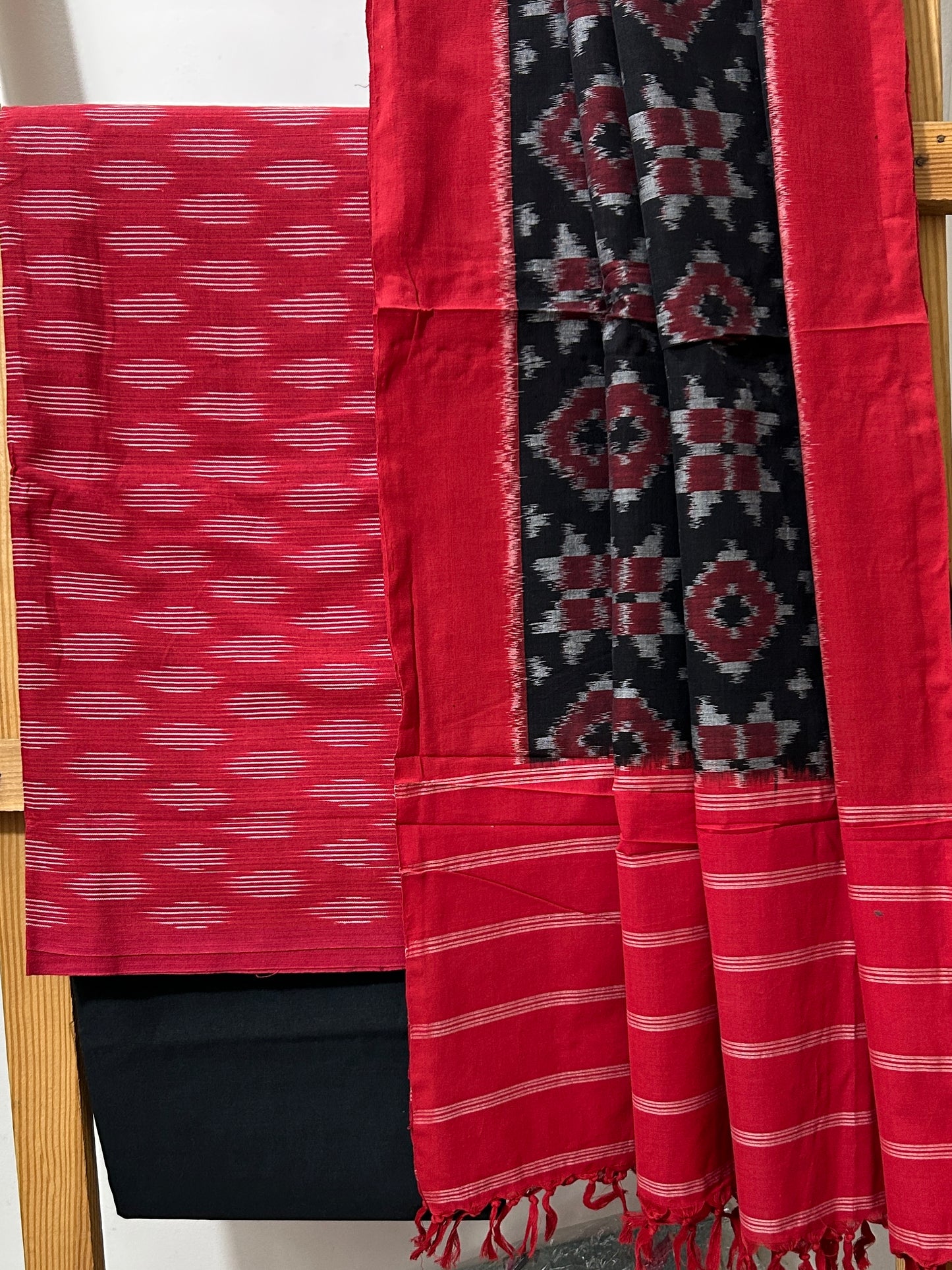 Telia Rumal Double Ikat Cotton Dress Material