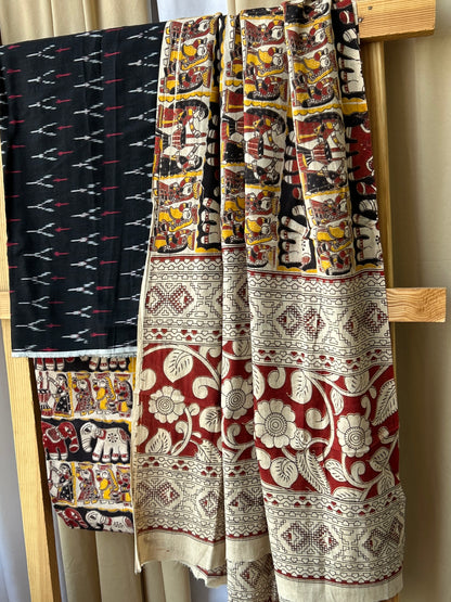 Ikat - Kalamkari Cotton Dress Material