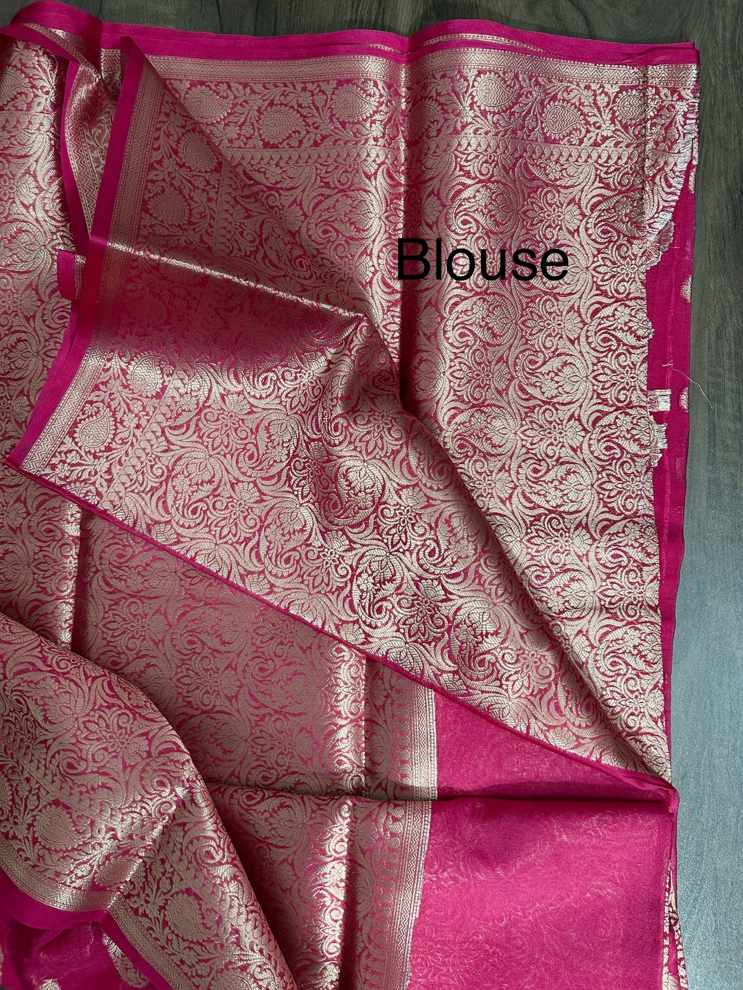 Pink Soft Georgette Silk Banarasi Saree