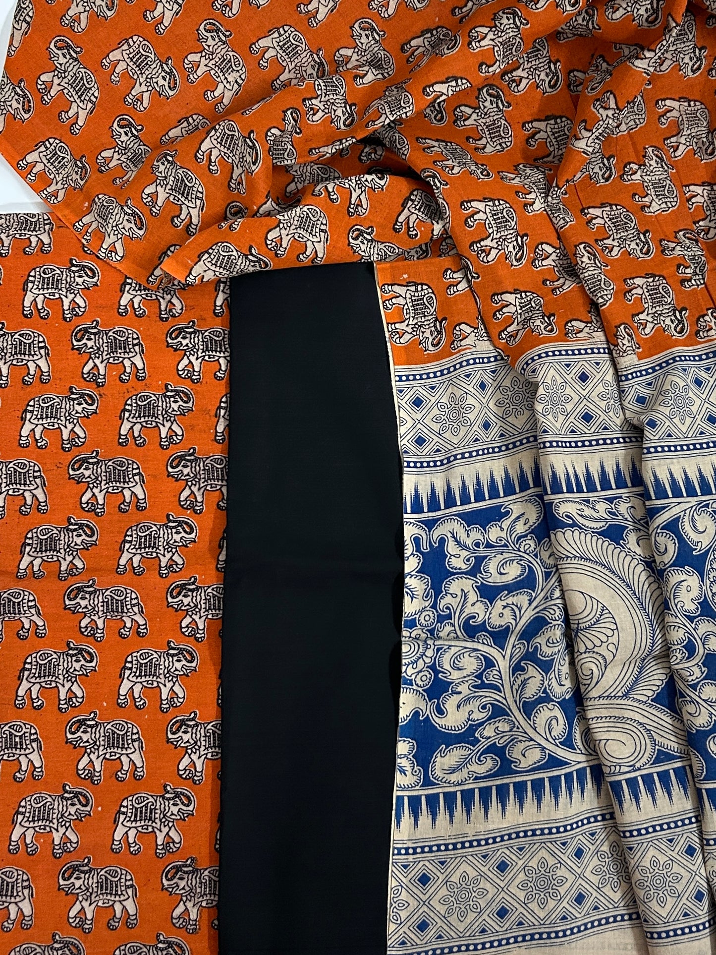 Kalamkari Cotton Dress Material