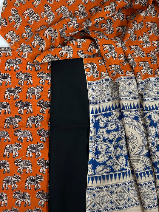 Kalamkari Cotton Dress Material
