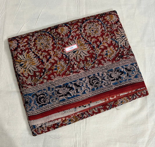 7. Kalamkari Cotton Saree with Blouse *