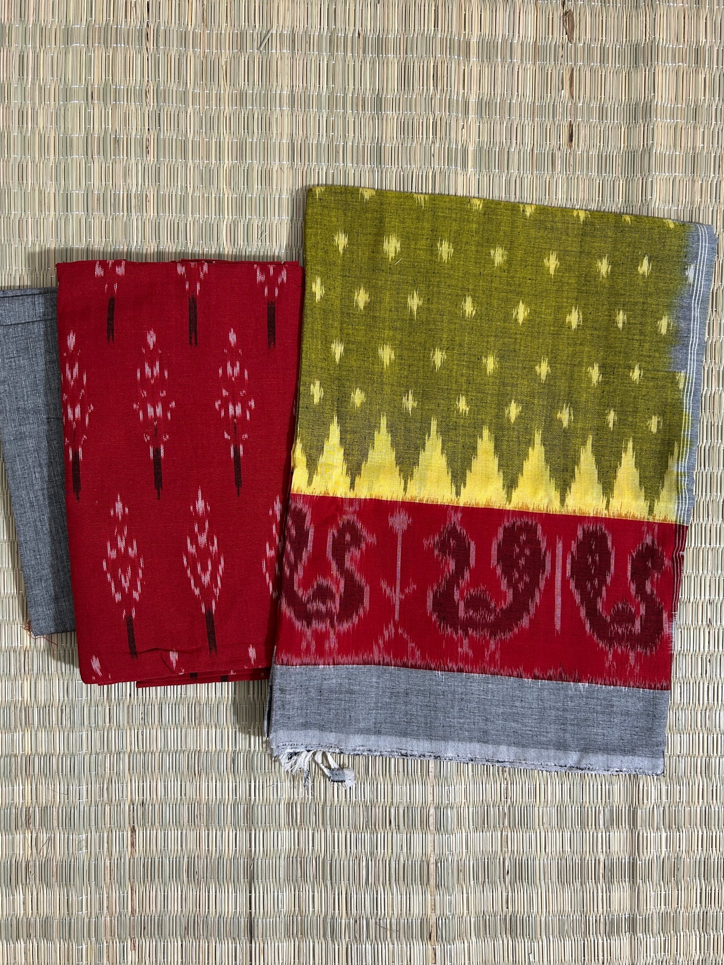 Double Ikat Cotton Dress Material