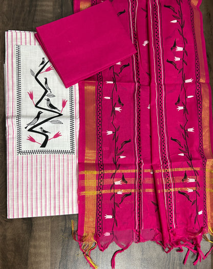 Mangalagiri Cotton Printed Dress Material