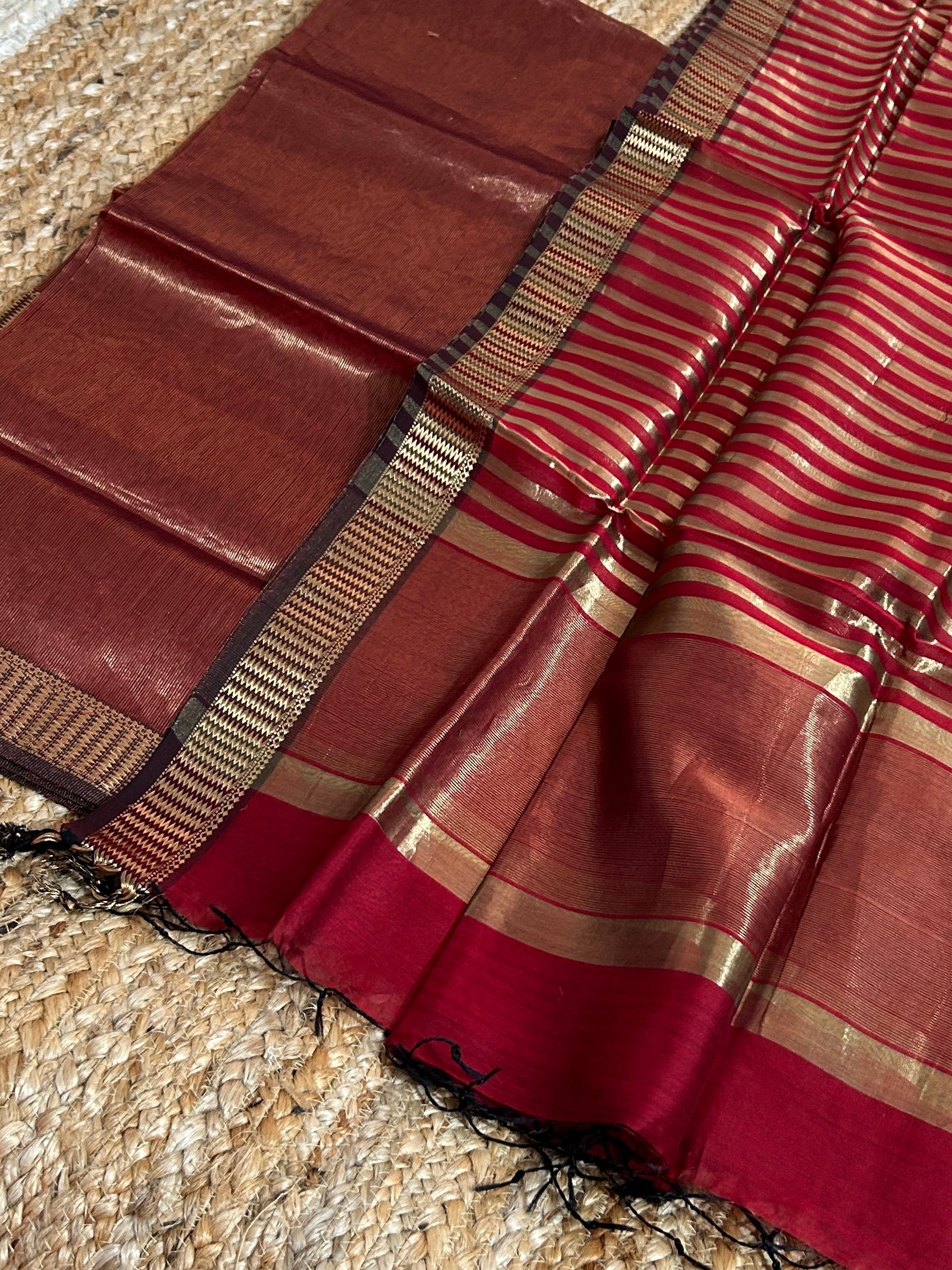 Maheshwari Tissue zari Dress Material