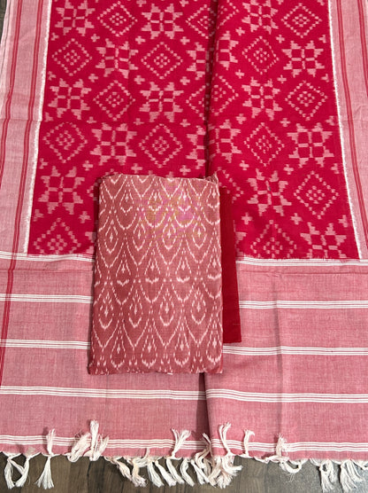 Telia Rumal Double Ikat Cotton Dress Material
