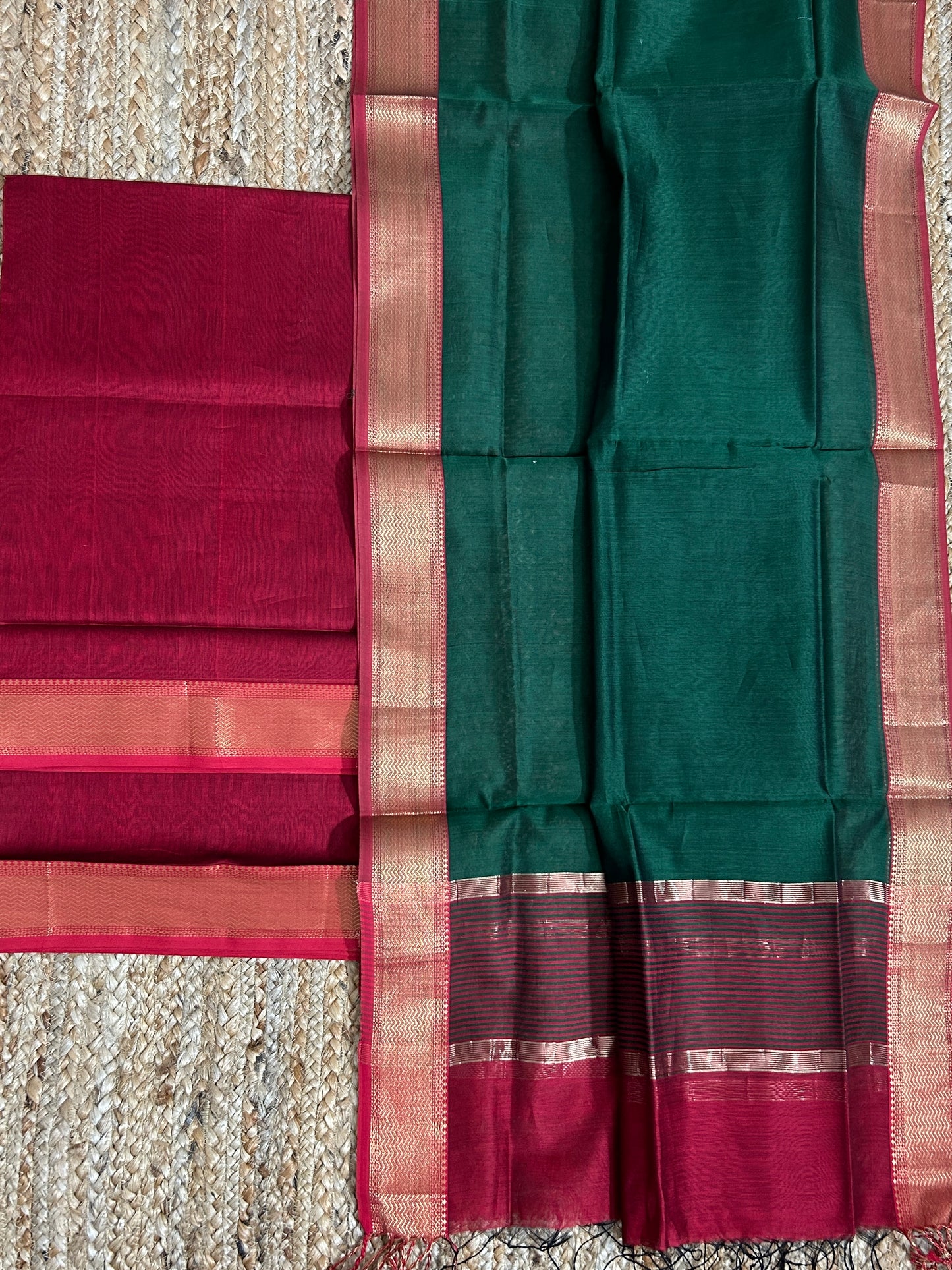 Maheshwari Silk Cotton Dress Material