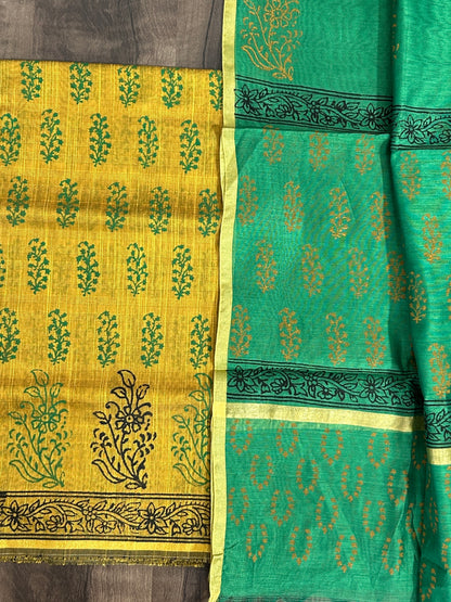 Hand BlockPrinted Top Dupatta Set