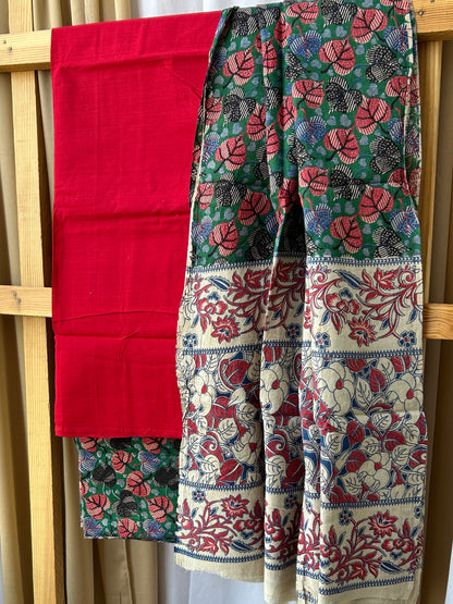 Kalamkari Cotton Dress Material