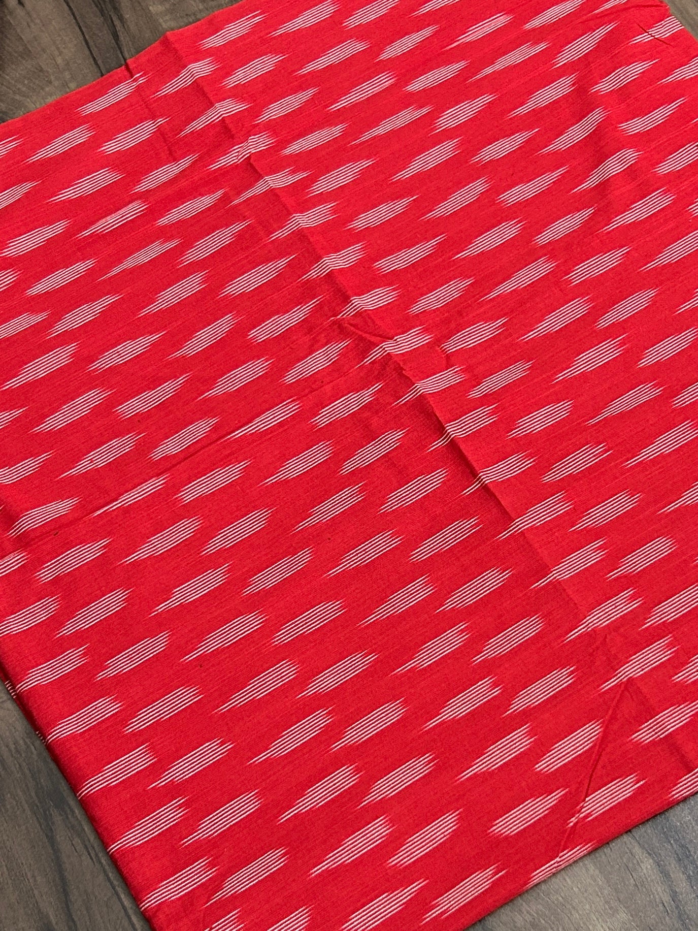 Red Ikat Cotton Fabric (2.5 meter) #
