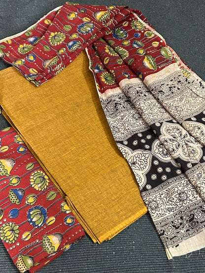 Kalamkari Cotton Dress Material