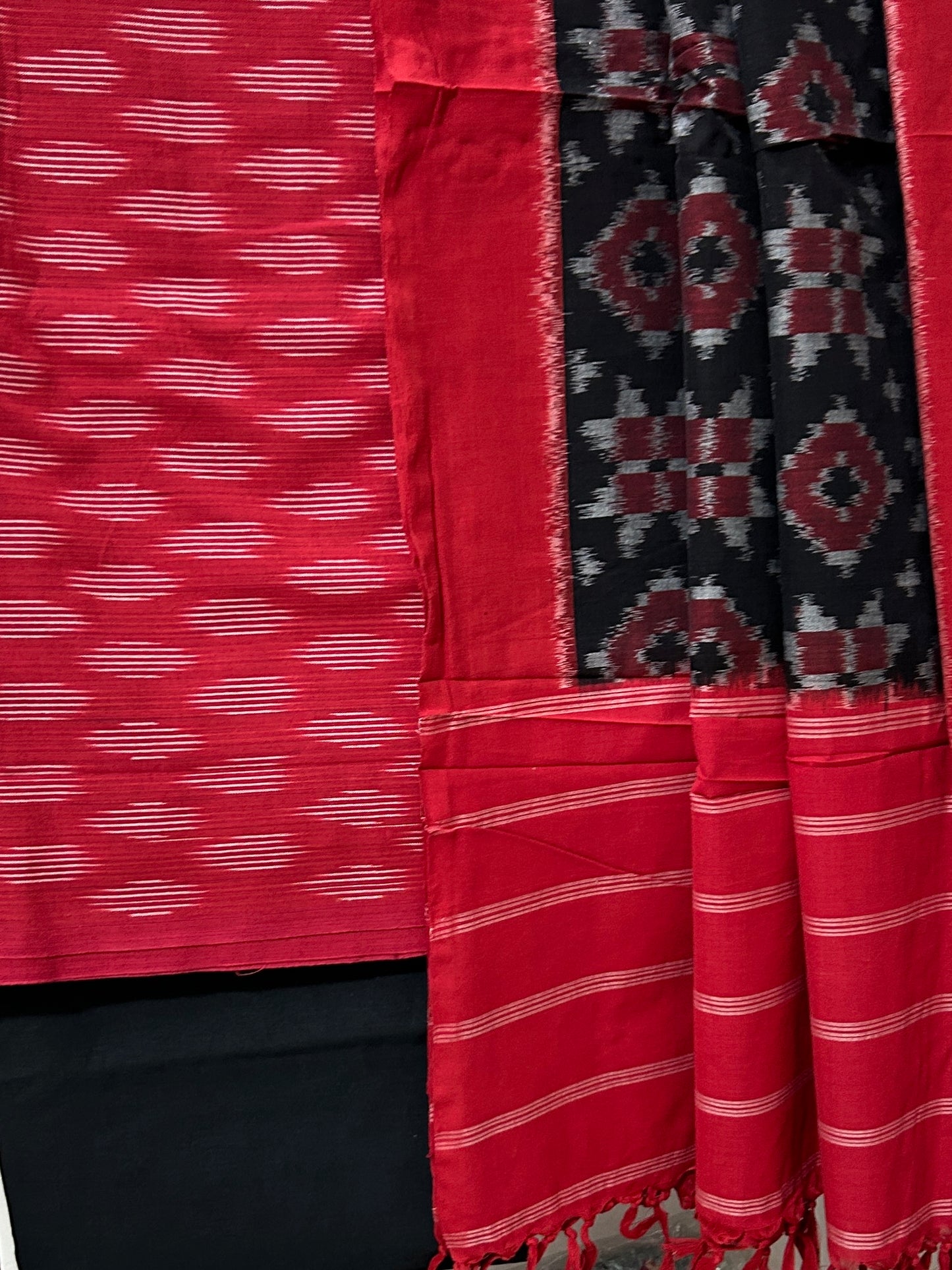 Telia Rumal Double Ikat Cotton Dress Material