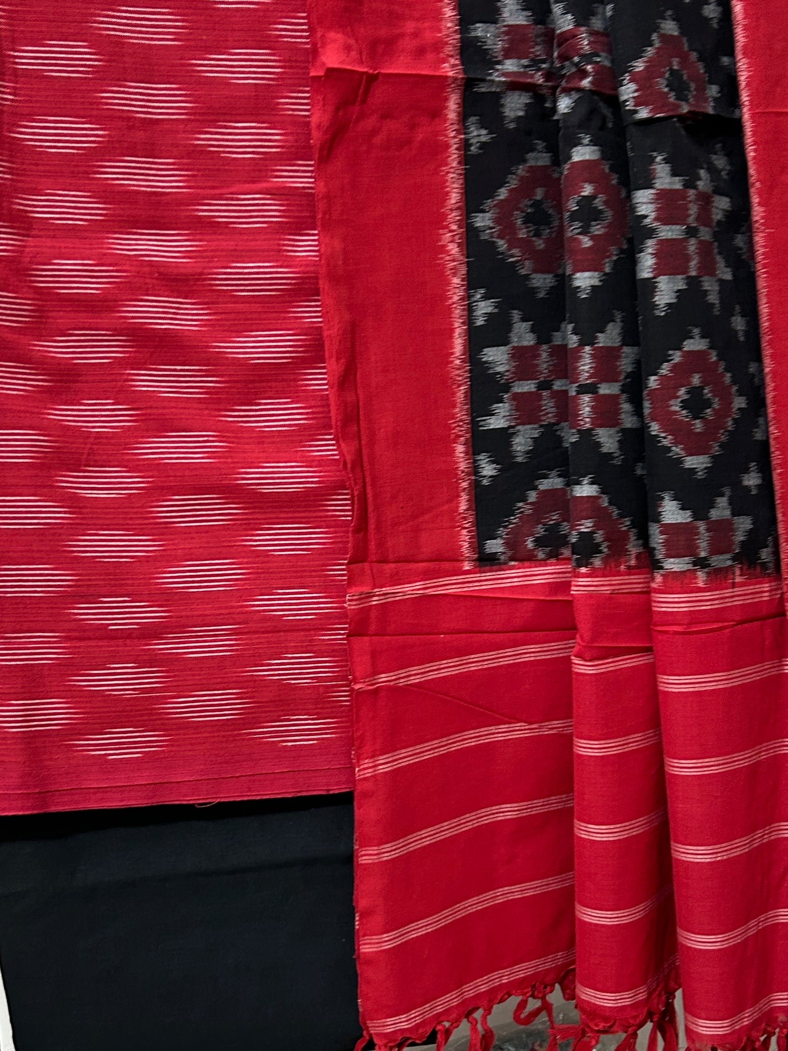Telia Rumal Double Ikat Cotton Dress Material