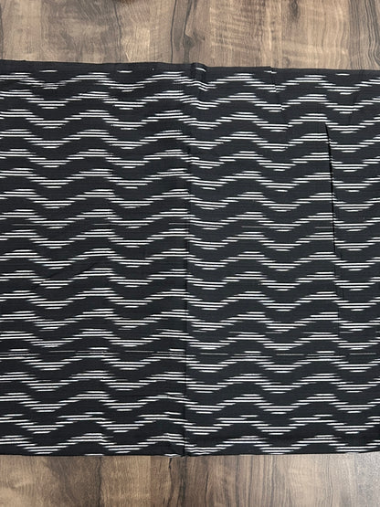 Black Ikat Cotton Fabric