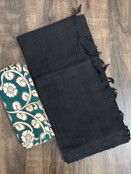 Mangalagiri Hand Woven Cotton Saree with extra Blouse