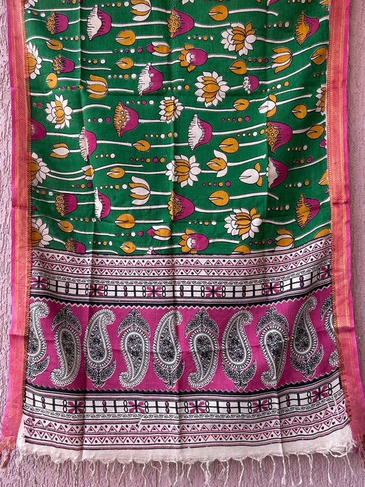 Kalamkari Silk Dupatta