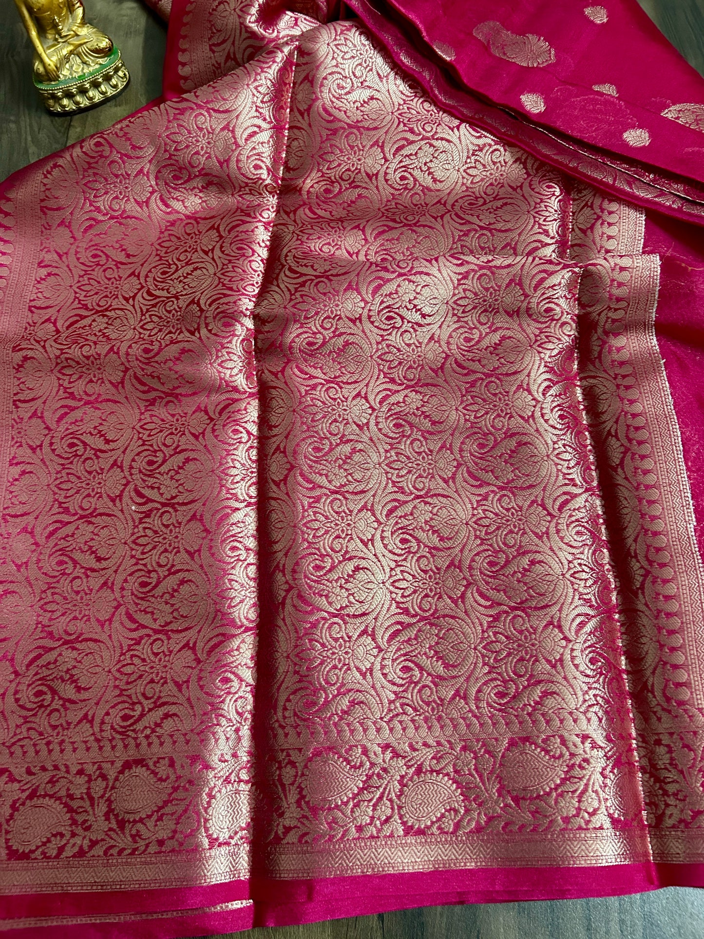 Pink Soft Georgette Silk Banarasi Saree