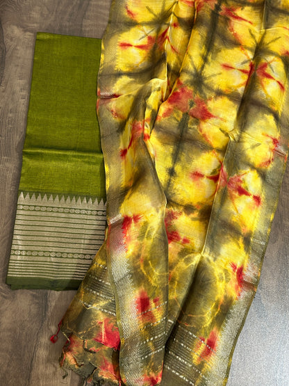 Mangalagiri Silk Cotton Dress Material