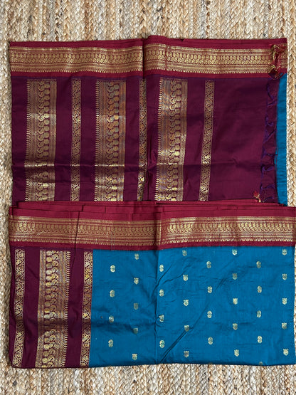 Kalyani Cotton Saree with Contrast Blouse