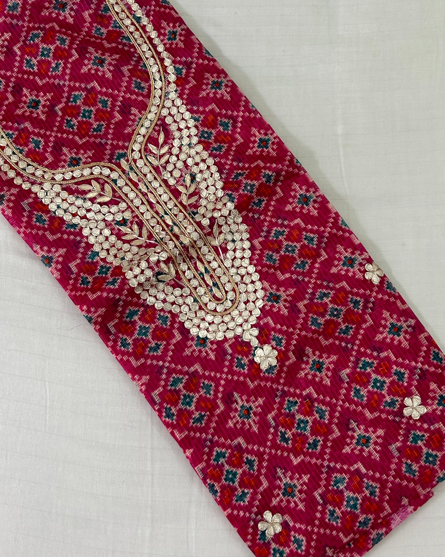 Pink Gota patti Kota Kurti