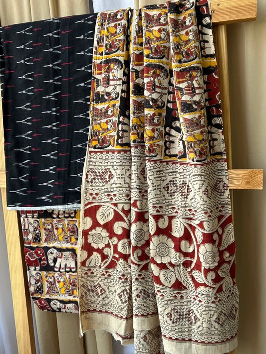 Ikat - Kalamkari Cotton Dress Material