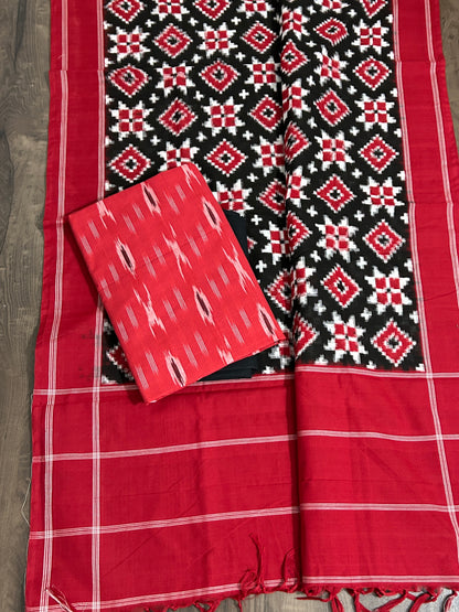 Telia Rumal Double Ikat Cotton Dress Material