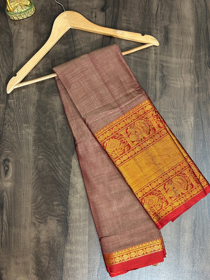 Narayanpeth Cotton Saree with Kaanchi Border