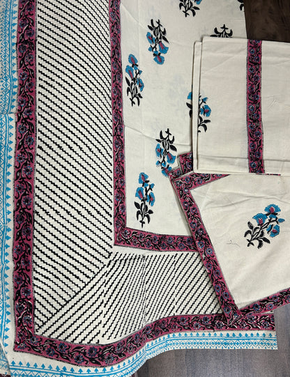 Hand Block Printed Diwan Set