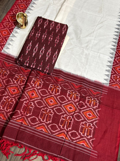 Double Ikat Cotton Dress Material
