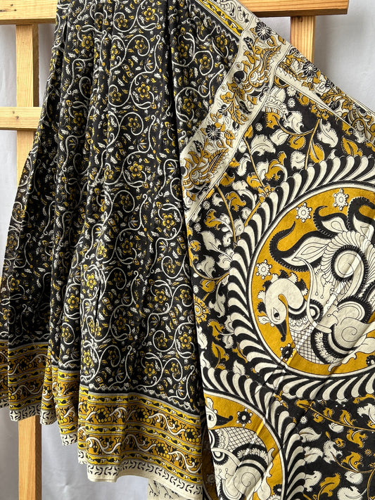 Kalamkari Cotton Saree with Blouse