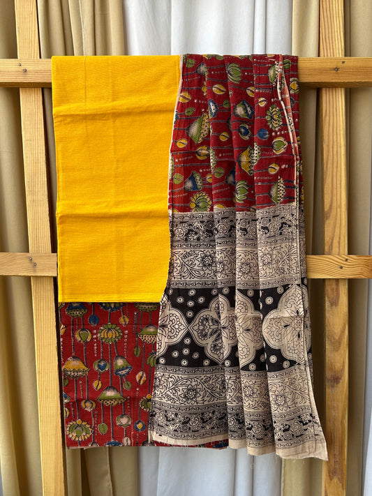 Kalamkari Cotton Dress Material