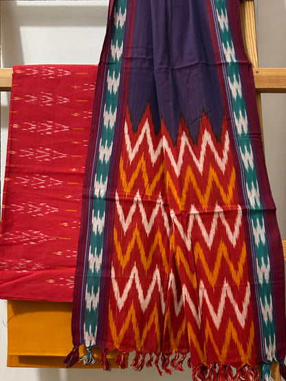 Ikat Cotton Dress Material