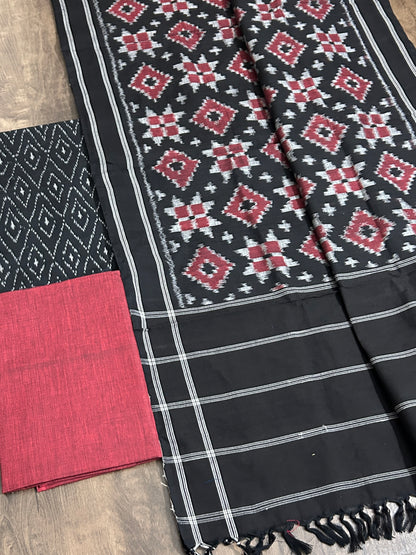 Telia Rumal Double Ikat Cotton Dress Material
