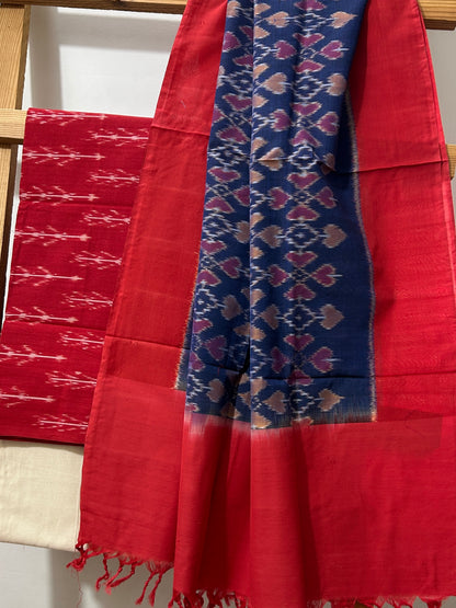 Double Ikat Cotton Dress Material