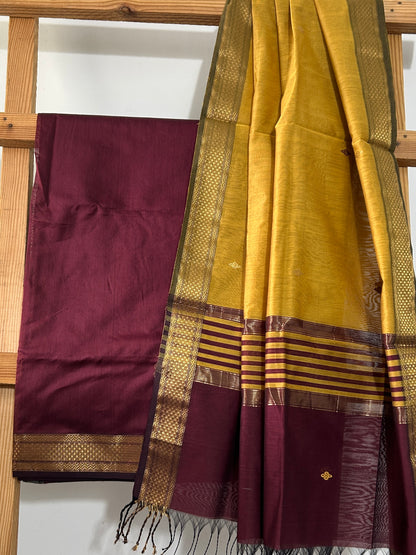 Maheshwari Silk Cotton 2 pc Dress Material