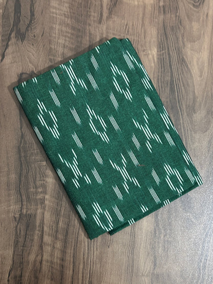 Green Ikat Cotton Fabric (2.5 meter)(fab-45)