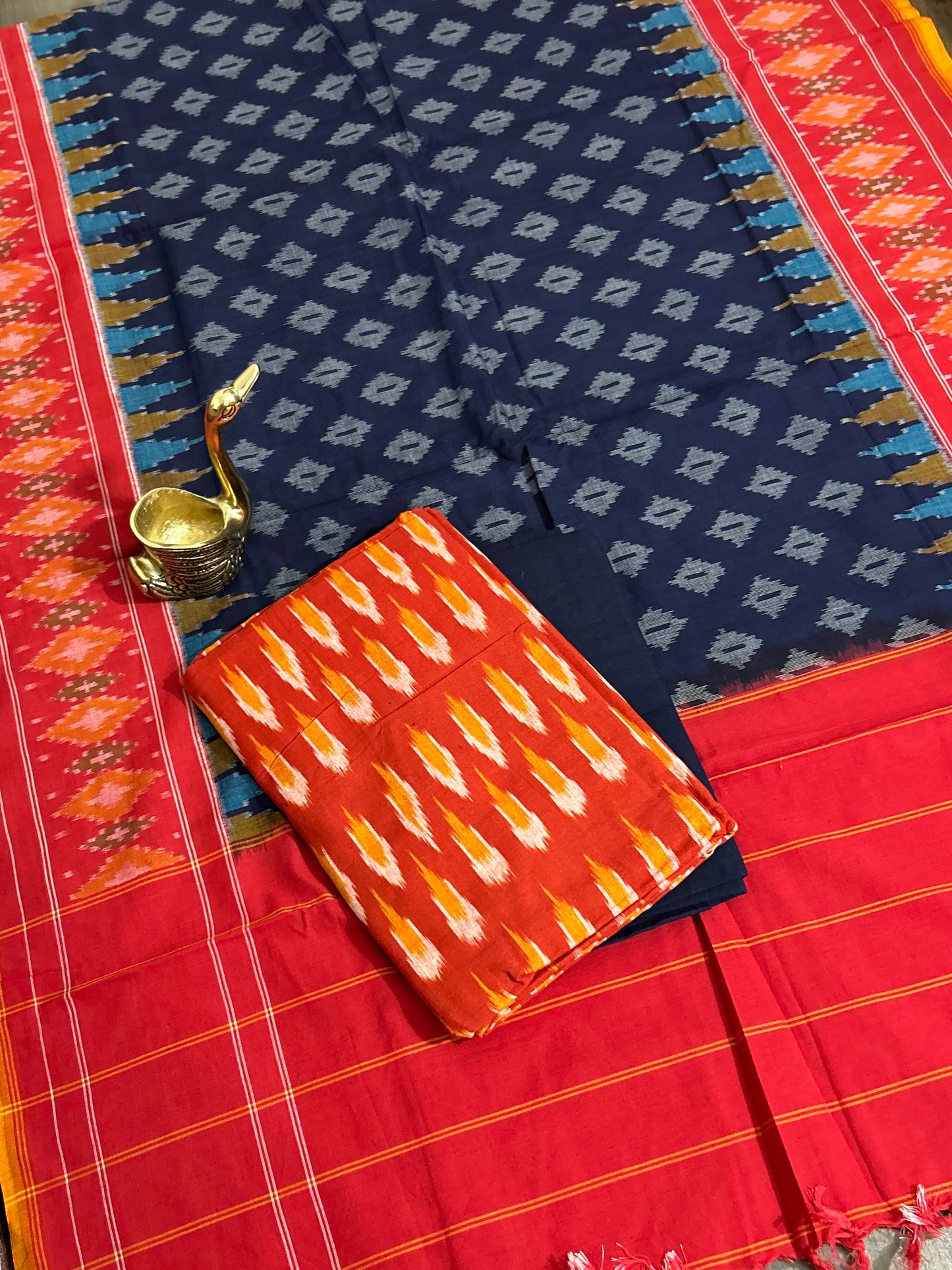 Double Ikat Cotton Dress Material